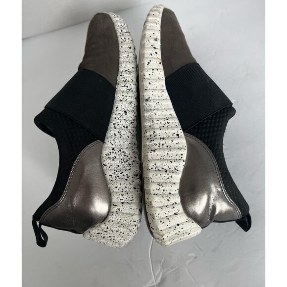 Johnston & Murphy Black and Gray Suede XC4 Waterproof Slip On Loafer Sneakers 8M - Picture 3 of 11